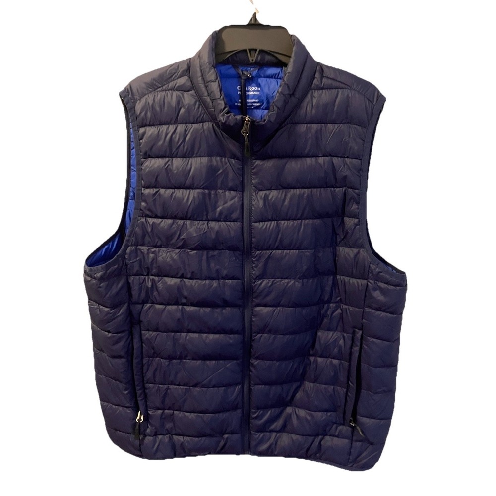 Club Room Vest XL Performance Packable Puffer NWT Navy‎ Blue